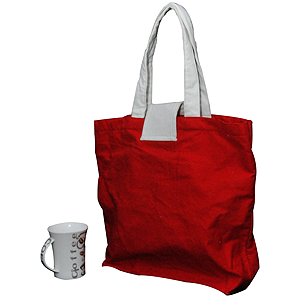 The Canvas Corduroy Combine! Bright Colored Bio-Degradable Bag With Contrasting Handles; Designed By Green Petal Ventures